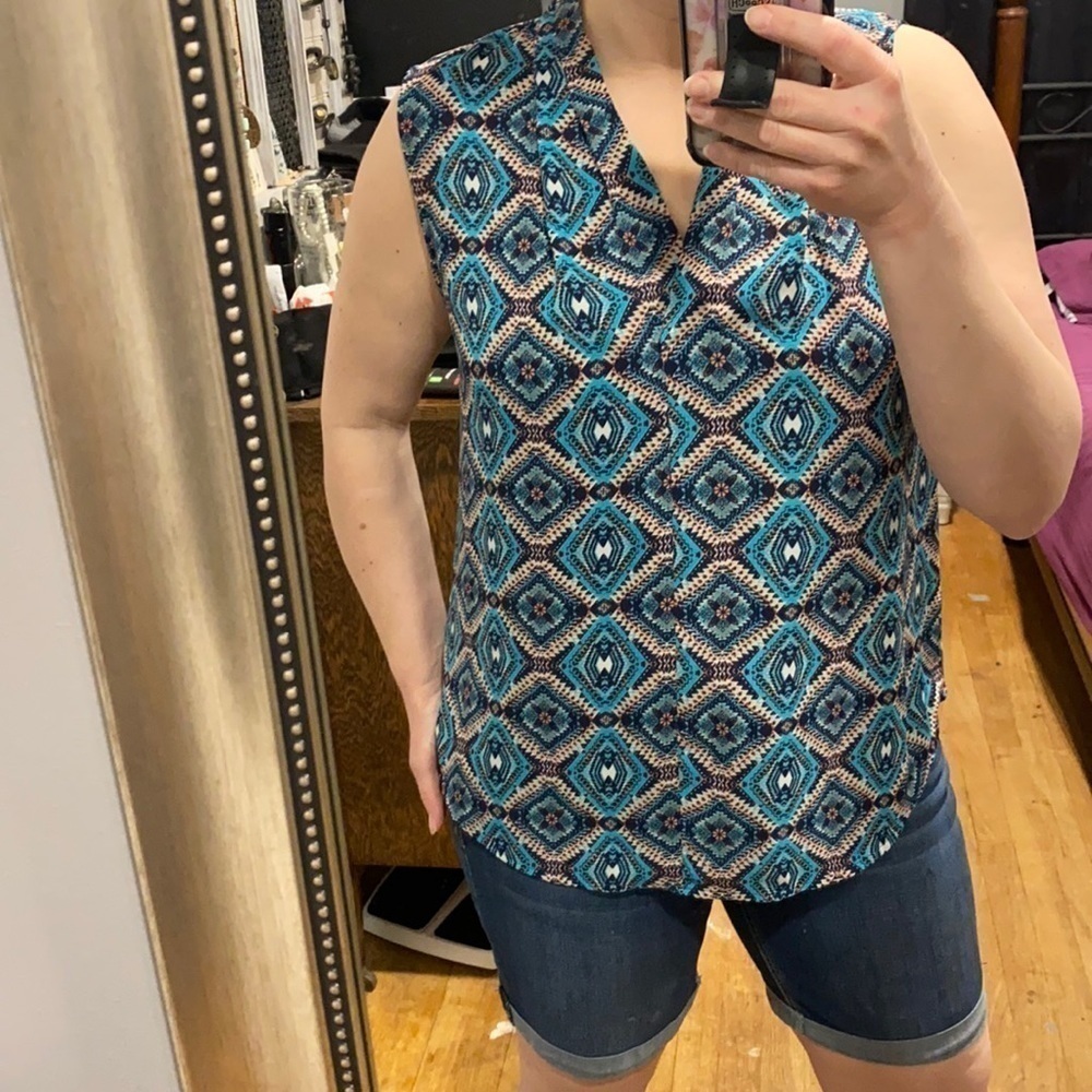 The Limited Printed Silky Sleeveless Blouse
